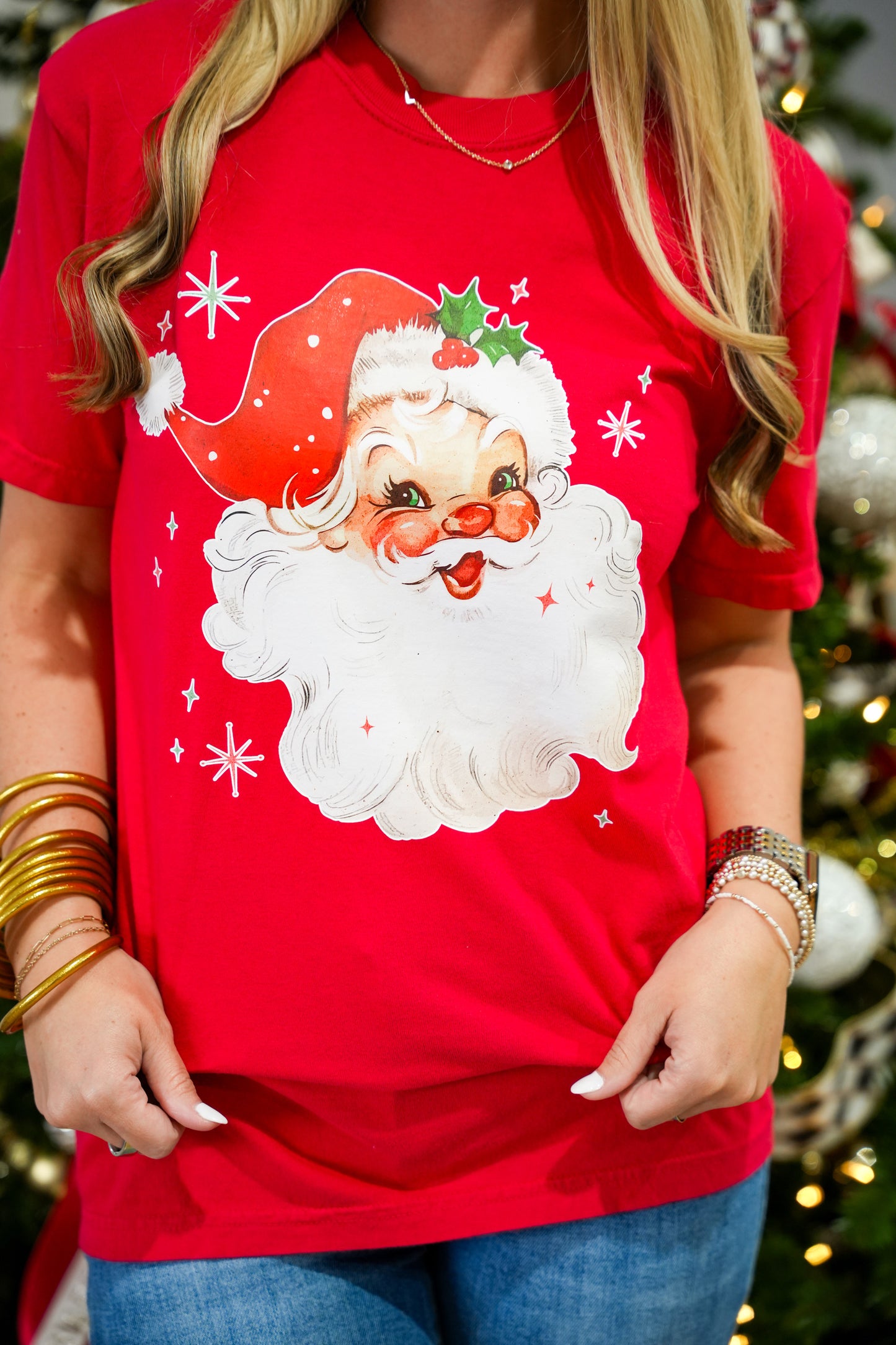 Jolly Santa Red SS Tee
