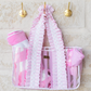 Cabana Club Carryall - Pink Polka Stripe - Southern Belle Boutique