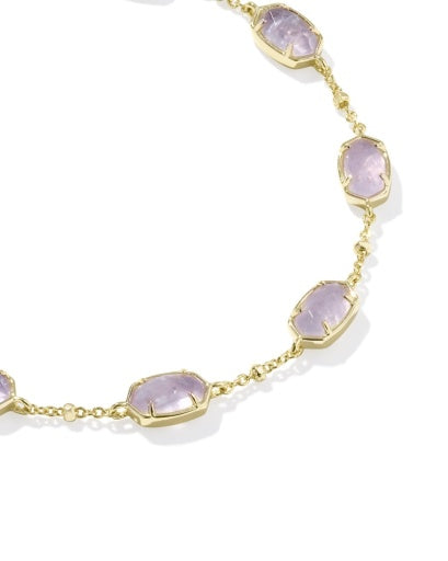 Emilie Link Bracelet Gold Purple Amethyst - Southern Belle Boutique