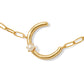 Pearl Letter C Short Pendant Necklace - Gold