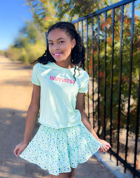 Happiness Face Tween Graphic Tee - Southern Belle Boutique