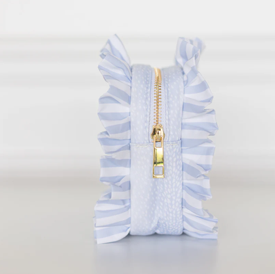 Blue Fawn Ruffled Nylon Tech Organizer