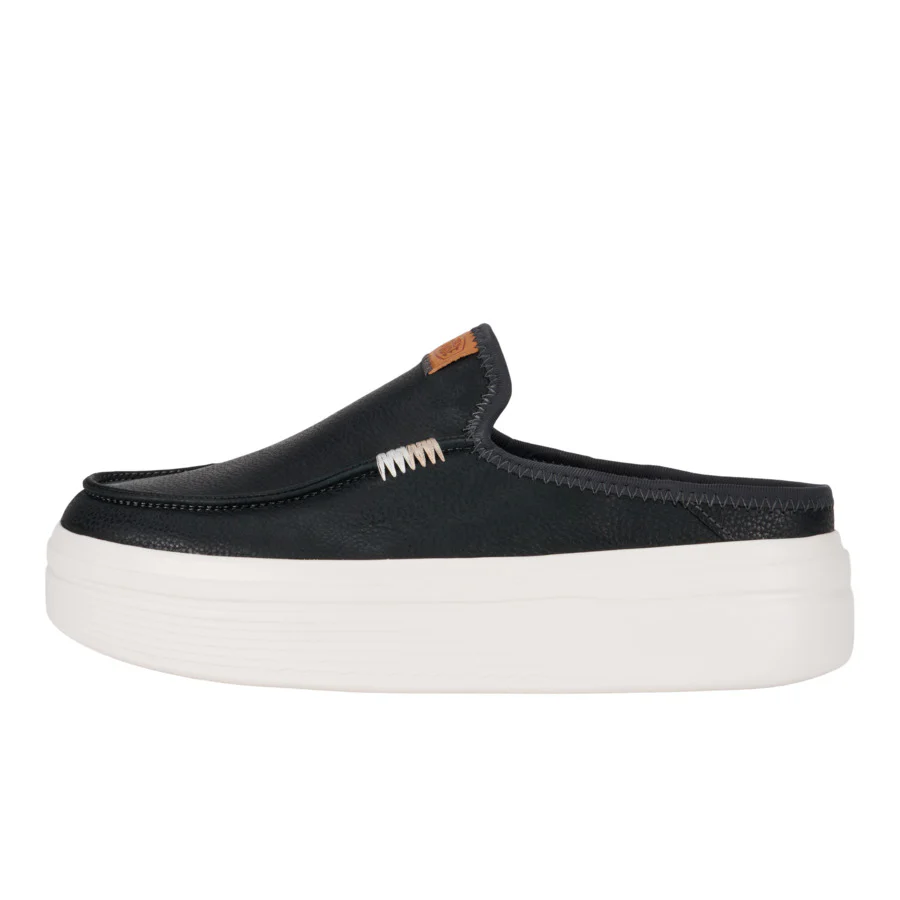Austin Lift Leather Slide Sneaker - Black
