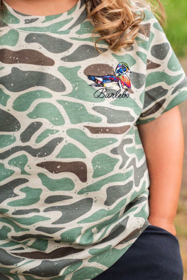 Youth Retro Duck Camo Tee - Duck on Water