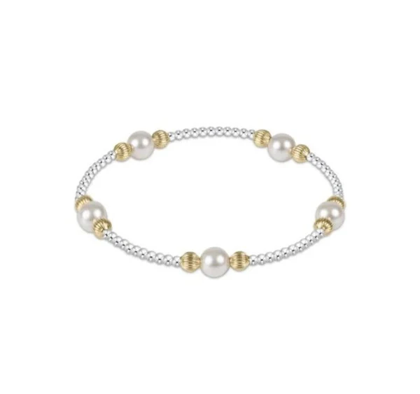 Purpose Dignity Pearl 6mm Bead Bracelet - Mixed Metal - Southern Belle Boutique