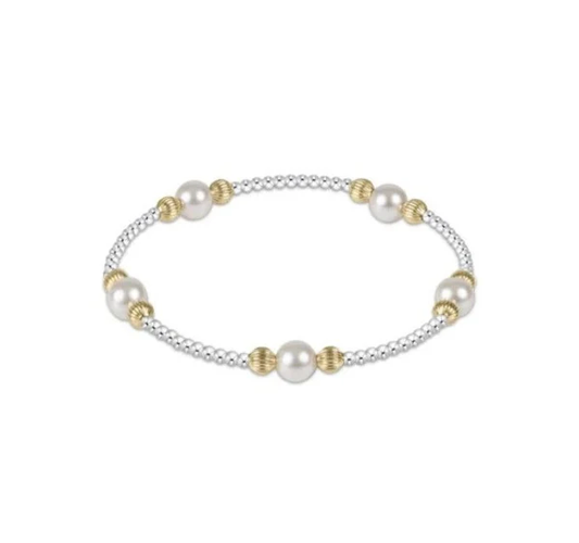 Purpose Dignity Pearl 6mm Bead Bracelet - Mixed Metal - Southern Belle Boutique