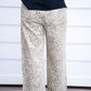 Leopard Straight Leg Cuffed Jeans