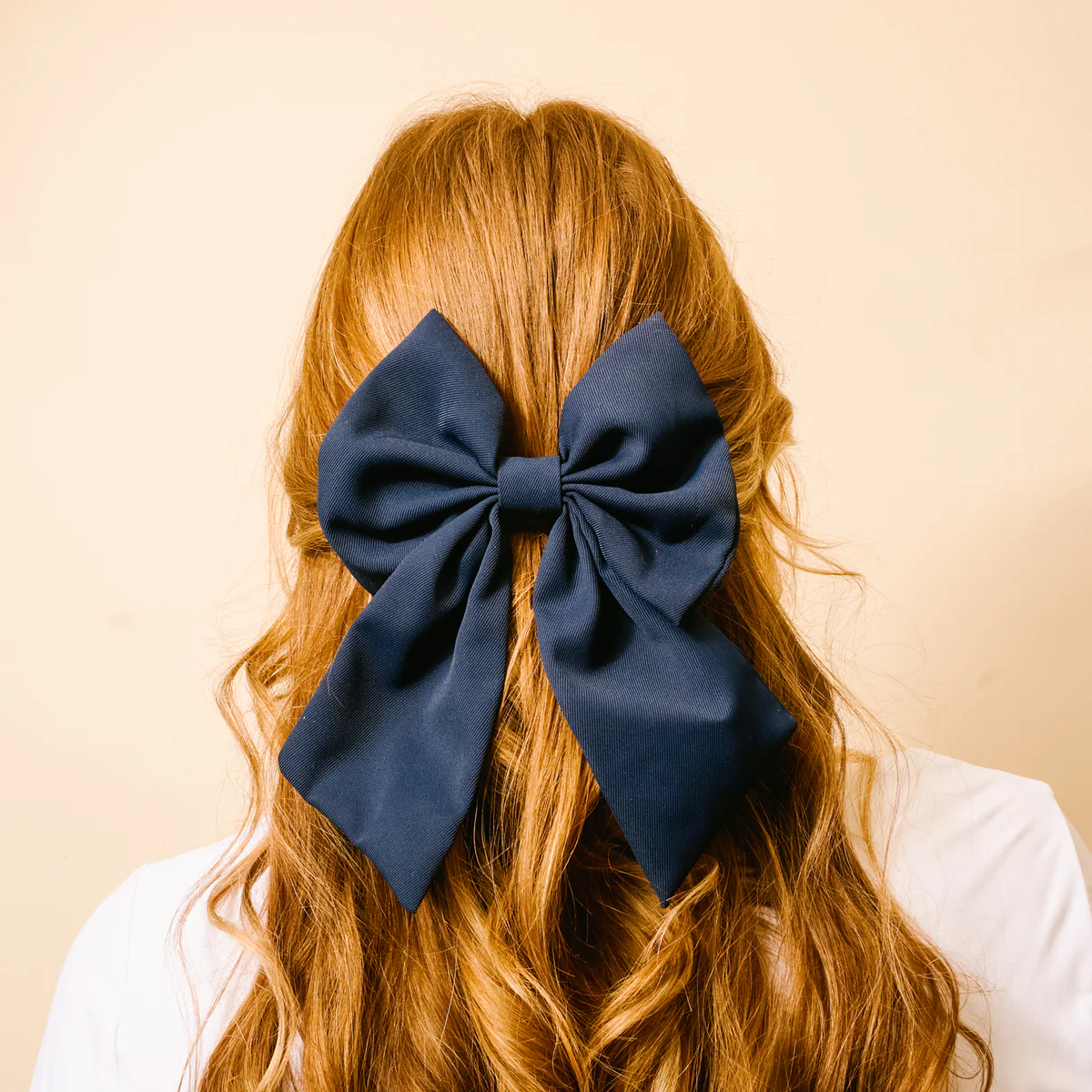 Classic Hair Bow - Navy