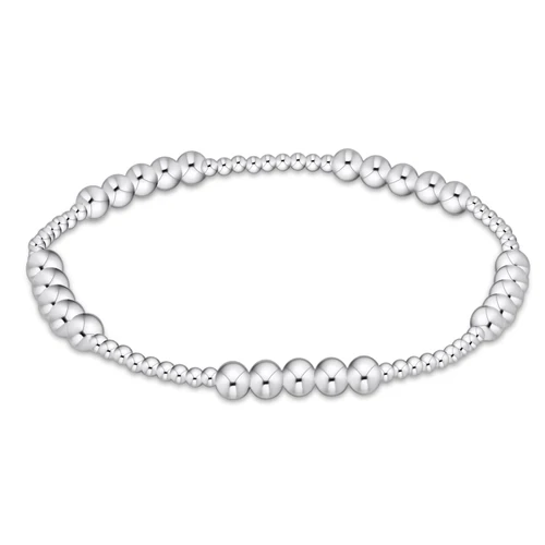 Classic Blissful Pattern 2mm Bead Bracelet- 4mm Sterling - Southern Belle Boutique