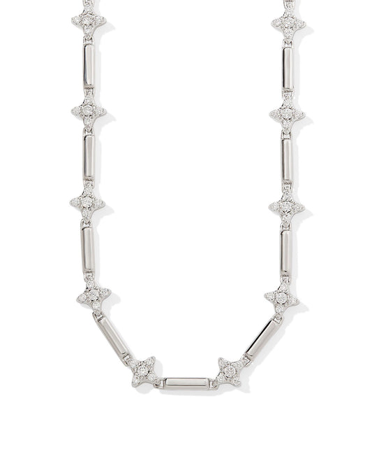 Holland Strand Necklace Silver White Crystal