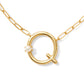 Pearl Initial Q Short Pendant Necklace - Gold - Southern Belle Boutique