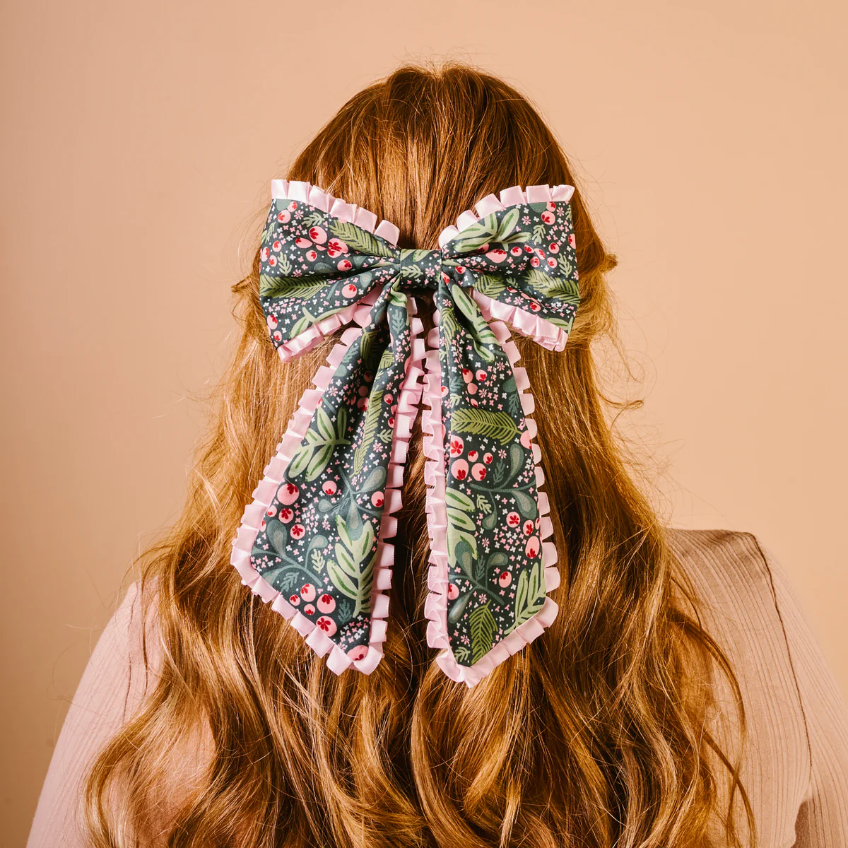 Jolly Sprig Fancy Frills Hair Bow - Southern Belle Boutique