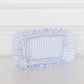 Blue Fawn Ruffled Nylon Large Clear Pouch