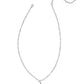 Pearl Initial J Short Pendant Necklace - Silver - Southern Belle Boutique