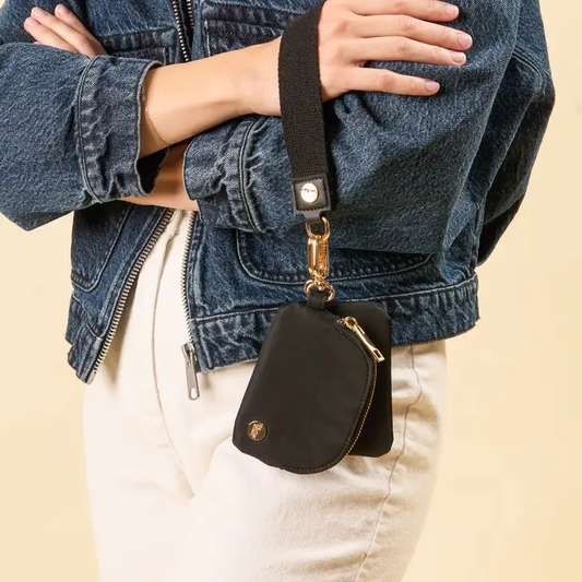 Dynamic Duo Pouch Wristlet-Black - Southern Belle Boutique