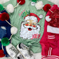 Holly Jolly Christmas Santa Tee - Green - Southern Belle Boutique
