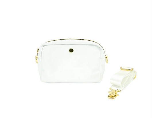White Nylon Pouch Bag 2508 - Southern Belle Boutique