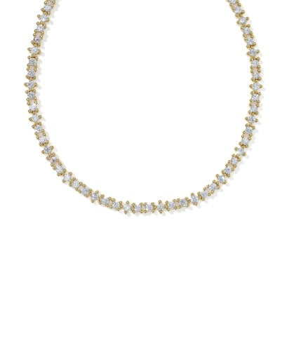 Fate Tennis Necklace - Gold White Cz - Southern Belle Boutique