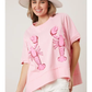 Sequin Crawfish Pink Tee - Southern Belle Boutique