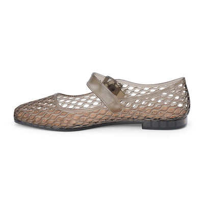 Vicky Smoke Mary Jane Flat - Southern Belle Boutique