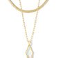 Evelyn Multi Strand Necklace - Gold Rock Crystal Dichroic