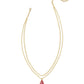 Camry Enamel Frame Multi Strand Necklace Gold Azalea Illusion