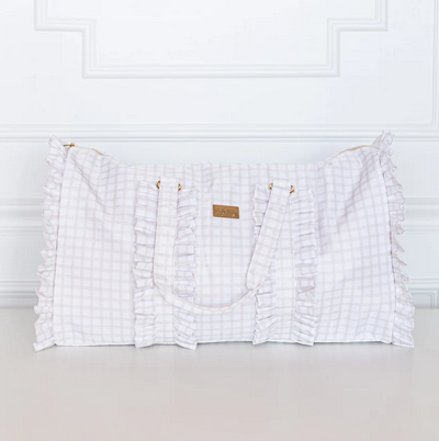 Plaid Ruffle Nylon Weekend - Nude