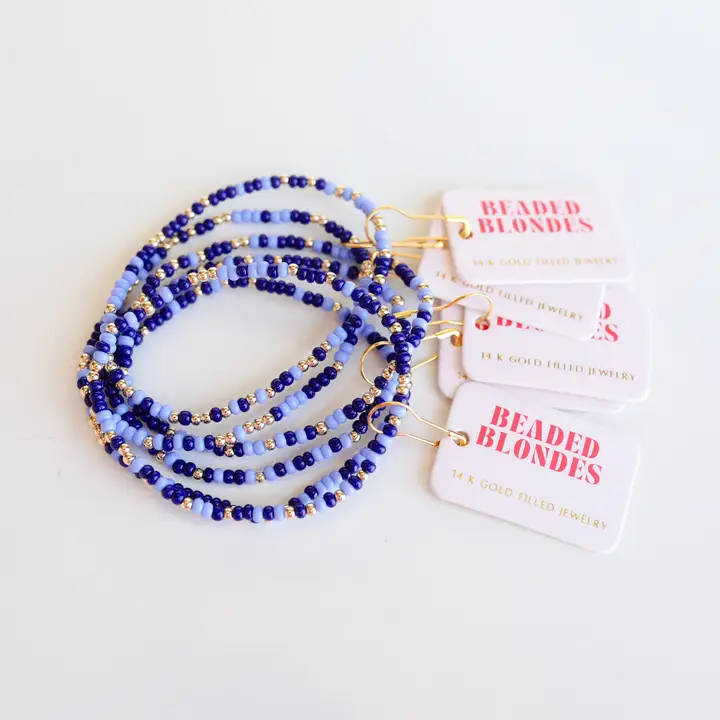 Denim Sprinkle Bracelet - 6.75"