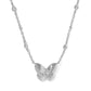 Cailey Butterfly Short Pendant Necklace - Silver Ivory Mother Of Pearl - Southern Belle Boutique