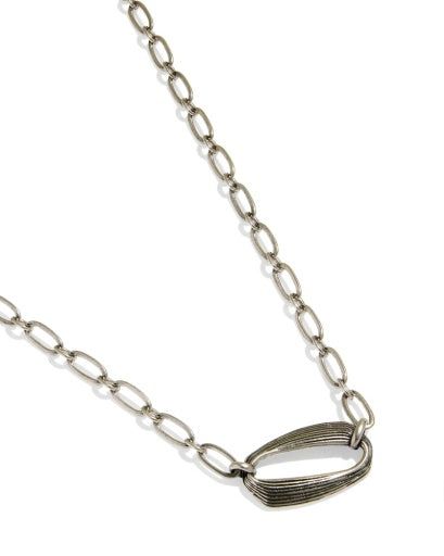 Kira Short Pendant Necklace - Vintage Silver - Southern Belle Boutique
