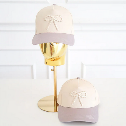 Pearl Bow Baseball Cap - Southern Belle Boutique