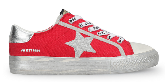 Alive 38 - Red Silver Pop Sneaker - Southern Belle Boutique