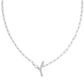 Pearl Initial Y Short Pendant Necklace - Silver - Southern Belle Boutique