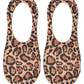 No-Show Liner Socks - Leopard Print - Brown