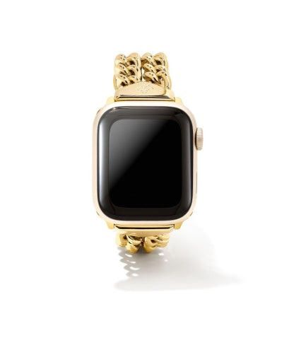 Whitley Double Chain Watch Band - Gold Tone M/L