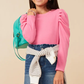 Pink Puff Sleeve Top - Southern Belle Boutique