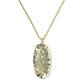 Danielle Riveted Long Pendant Necklace - Gold Ivory Mother Of Pearl - Southern Belle Boutique