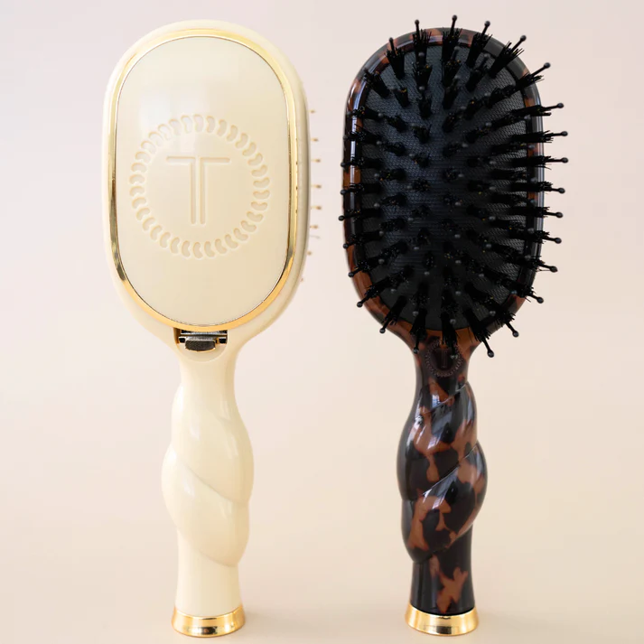 Mini Boar Bristle Hair Brush - Tortoise - Southern Belle Boutique