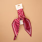 Twirl & Tie Scarf Accessory- Gingham Burgundy