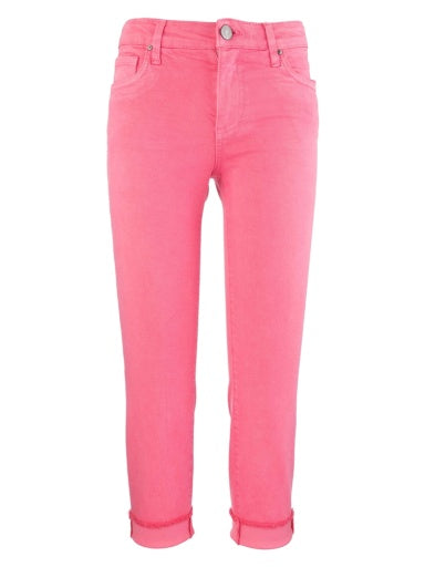 Amy Crop Straight Leg Roll up Frey - - Southern Belle Boutique
