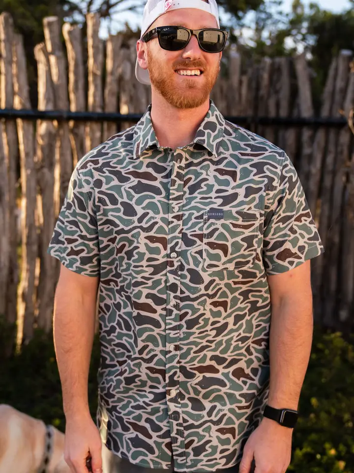 Performance Button Up - Retro Duck Camo