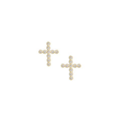 Legacy Cross Stud Earrings - Gold - Southern Belle Boutique