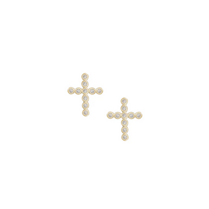 Legacy Cross Stud Earrings - Gold - Southern Belle Boutique
