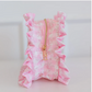 Ruffled Nylon Large Clear Pouch - Pink Floral - Southern Belle Boutique