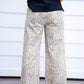 Leopard Straight Leg Cuffed Jeans