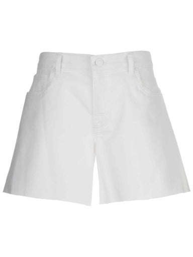 Hailey High Rise Short in Optic White - Southern Belle Boutique
