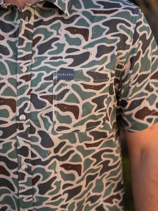 Performance Button Up - Retro Duck Camo