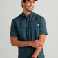 Tide Point Short Sleeve Button-Down - Sea Storm - Southern Belle Boutique