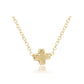 16" necklace gold - signature cross small gold charm - Southern Belle Boutique