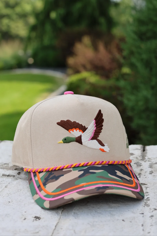Mallard Trucker Canvas Hat - Southern Belle Boutique
